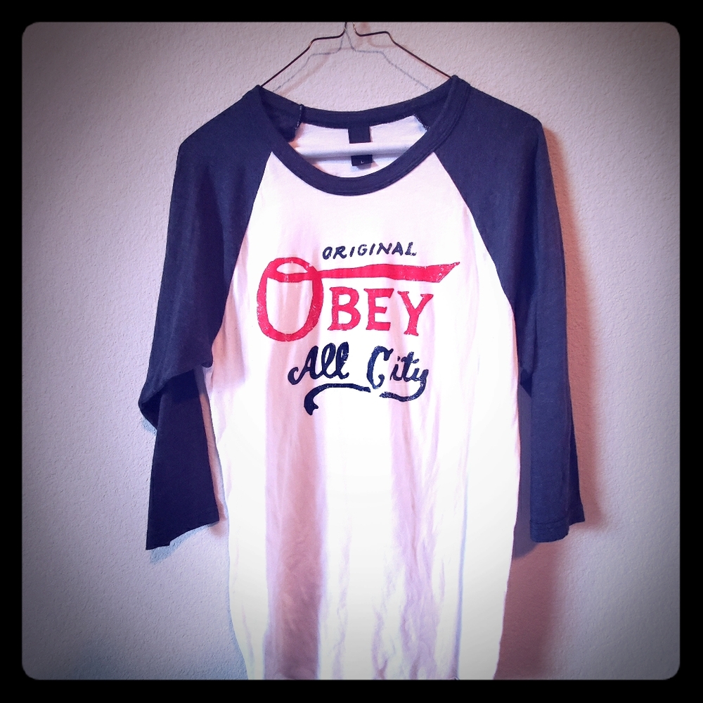 Obey raglan shirt